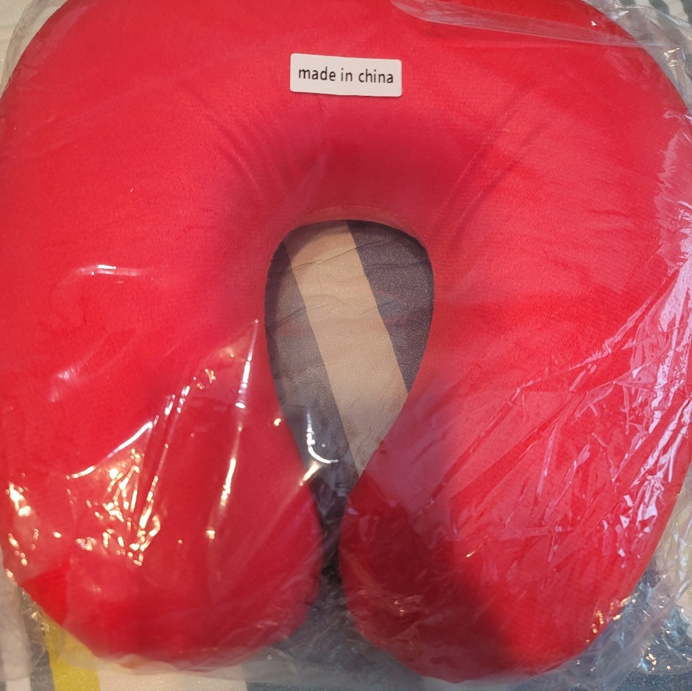 Red Travel Neck Pillow